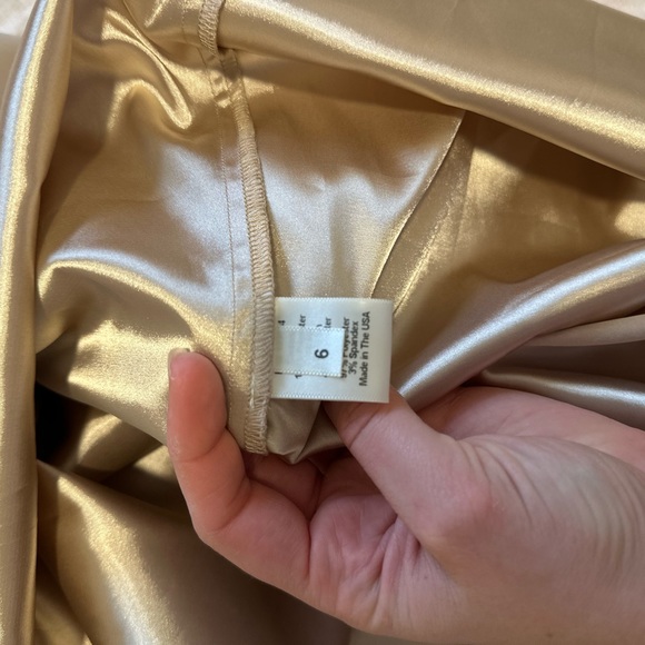 Paper Crown Taupe Strapless Gown - Picture 2 of 5